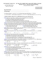 Đề thi tốt nghiệp THPT môn Vật Lí hệ Phổ thông 2012 - Mã đề 368