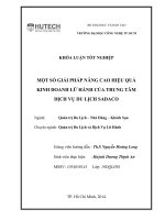 Giải pháp nâng cao hiệu quả hoạt động kinh doanh tại trung tâm dịch vụ du lịch SANDACO