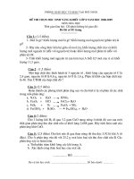 Đề thi học sinh giỏi môn Hóa học lớp 8 số 7