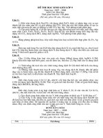 Đề thi học sinh giỏi Hóa học 9 chọn lọc số 6