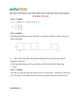 Tuyển sinh vào lớp 6 môn toán trường chuyên Trần Đại Nghĩa năm 2013