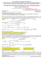 ĐỀ THI THỬ LẦN 4 KÌ THI THPT QUỐC GIA 2015