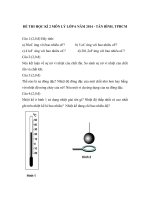 ĐỀ THI HỌC KÌ 2 MÔN LÝ LỚP 6 NĂM 2014