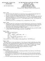 đề thi HSG hoá 12 tỉnh Thanh Hoá năm 2013