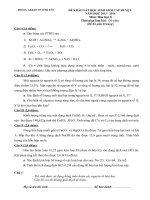 Đề thi học sinh giỏi Hóa học lớp 8 - Đề số 1