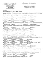 Đề thi thử đại học môn Tiếng Anh (1)