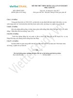 Đề THI THỬ THPT Quốc gia Tháng 04 - 2015 môn Lịch Sử (Đợt 8)