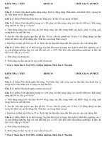 ĐỀ KIỂM TRA 1 TIẾT MÔN VẬT LÝ 10