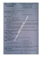 ĐỀ KIỂM TRA HKI MÔN TOÁN LỚP 12