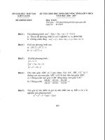 Đề thi học sinh giỏi tỉnh Kiên Giang môn Toán năm học 2006 - 2007(có đáp án)
