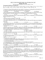 ĐỀ TỰ LUYỆN THI THPT QUỐC GIA NĂM HỌC 2014- 2015 MÔN HÓA ĐỀ SỐ 7