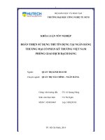 Hoàn thiện sử dụng thẻ tín dụng tại ngân hàng thương mại cổ phần kỹ thương Việt Nam-phòng giao dịch Bạch Đằng