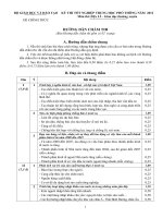 Bản hướng dẫn chấm thi tốt nghiệp THPT môn Địa lí hệ Giáo dục thường xuyên 2012