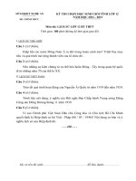 Đề thi học sinh giỏi tỉnh Nghệ An năm 2011 - 2012 môn Lịch sử lớp 12 Bổ túc THPT