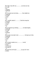 Tuyển tập câu hỏi trắc nghiệm tiếng anh (6)