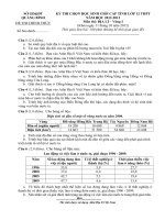 Đề thi học sinh giỏi lớp 12 THPT tỉnh Quảng Bình năm học 2012 - 2013 môn Địa lí - Vòng 1 (Có đáp án)