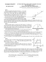 Đề thi học sinh giỏi môn vật lý lớp 10 (81)