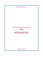 Đề cương Ngoại bụng Sau đại hoc