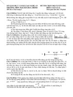 Đề thi chọn đội tuyển HSG THPT Nghi Lộc 1 (13-14) môn vật lý