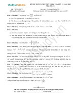 ĐỀ THI THỬ THPT Quốc gia Tháng 05-2015 môn Toán (Đợt 11)