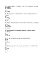 Tuyển tập câu hỏi trắc nghiệm tiếng anh (9)