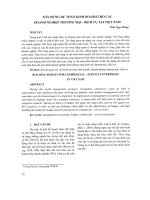 Xây dựng dự toán kinh doanh cho các doanh nghiệp thương mại - Dịch vụ tại Việt Nam