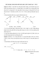 ĐỀ THI HỌC SINH GIỎI MÔN HÓA HỌC LỚP 9 CHỌN LỌC - SỐ 22