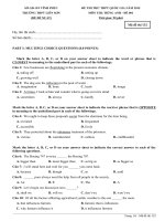 Đề thi thử đại học môn Tiếng Anh (5)