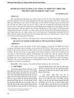 Đánh giá chất lượng các công ty niêm yết trên thị trường chứng khoán Việt Nam