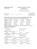 Đề thi thử đại học môn Tiếng Anh (6)