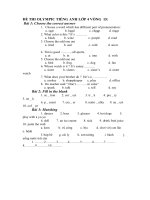 ĐỀ THI OLYMPIC TIẾNG ANH LỚP 4 VÒNG  15