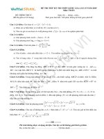 Đề THI THỬ THPT Quốc gia Tháng 06 - 2015 môn Toán (Đợt 15)