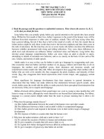 Đề thi thử đại học môn Tiếng Anh (6)