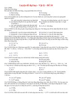 Đề thi thử THPT môn Vật lý số 10