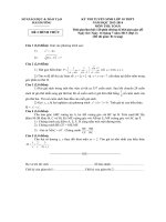 Đề và đáp án thi tuyển sinh lớp 10 THPT môn Toán tỉnh Hải Dương 2013 - 2014