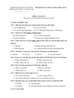 Đề thi môn vật lý lớp 8 - kiểm tra học kì, thi học sinh giỏi tham khảo bồi dưỡng (125)