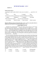 Đề thi thử đại học môn Tiếng Anh (1)