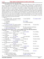 đề ôn luyện anh văn lớp 9, đề  8