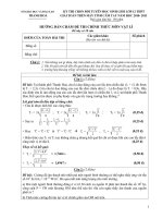 Đề thi học sinh giỏi giải toán trên máy tính cầm tay tỉnh Thanh Hóa năm 2011 môn Vật lí lớp 12 - Có đáp án