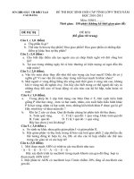 Đề thi học sinh giỏi môn sinh học lớp 9 cấp huyện số 4