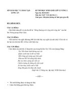 Đề thi chọn học sinh giỏi tỉnh Long An môn Ngữ văn lớp 12 - Vòng 1, bảng C (có đáp án)