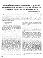 Phát triển cụm công nghiệp nhằm thu hút FDI vào ngành công nghiệp ô tô tại một số quốc gia trong khu vực và bài học cho Việt Nam