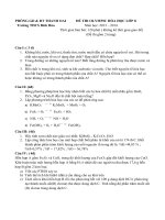 Đề thi học sinh giỏi môn Hóa học lớp 8 số 21