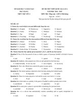 Đề thi thử đại học môn Tiếng Anh (6)