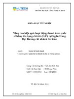 Nâng cao hiệu quả hoạt động thanh toán quốc tế bằng tín dụng chứng từ( LC) tại ngân hàng Đại Dương chi nhánh Sài Gòn