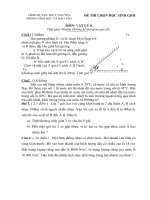 Đề thi môn vật lý lớp 8 - kiểm tra học kì, thi học sinh giỏi tham khảo bồi dưỡng (75)