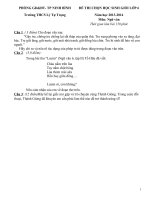 Đề ngữ văn 6 - đề kiểm tra, thi định kỳ học sinh giỏi tham khảo bồi dưỡng (30)