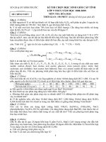 Đề thi học sinh giỏi Hóa học 9 chọn lọc số 13