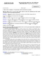 Đề thi thử môn Tiếng Anh 2016 (7)