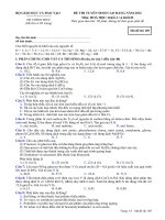 Đề thi cao đẳng môn Hóa lớp 12